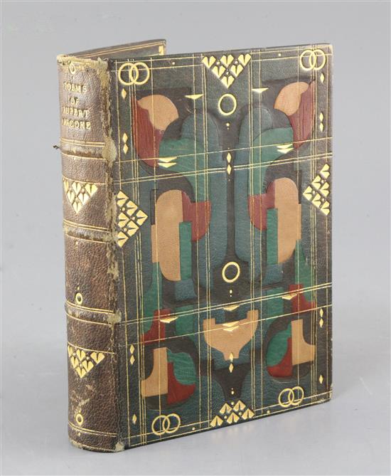 Brooke, Rupert - The Collected Poems, 8vo, with coloured morocco geometric Art Deco binding by Sybil Pye,